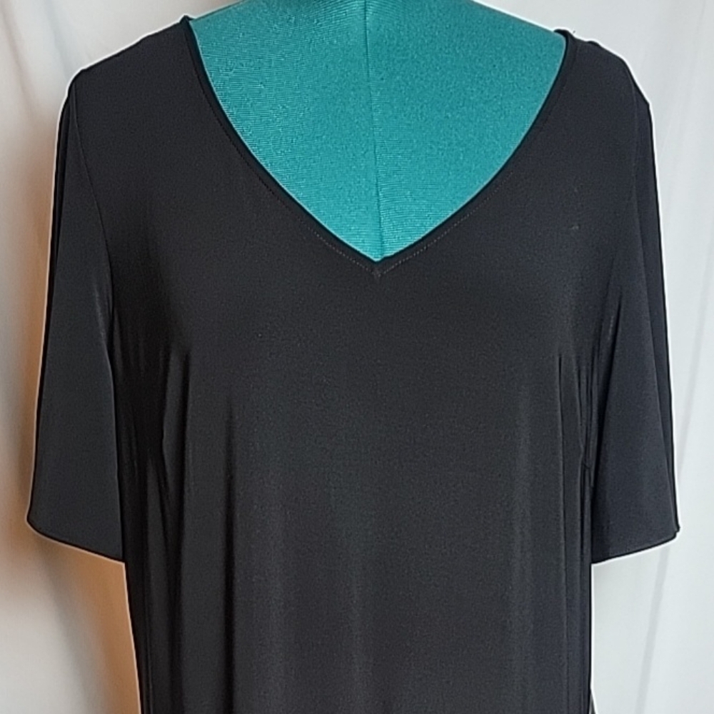 MSK Black V-Neck Dress